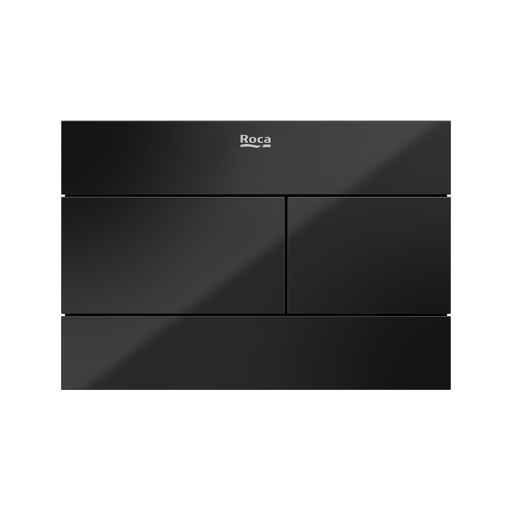 Cut out image of the Roca Duplo S PS2 Glass Black Dual Flush Plate